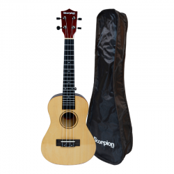 Ukelele Tenor 24" Natural +...